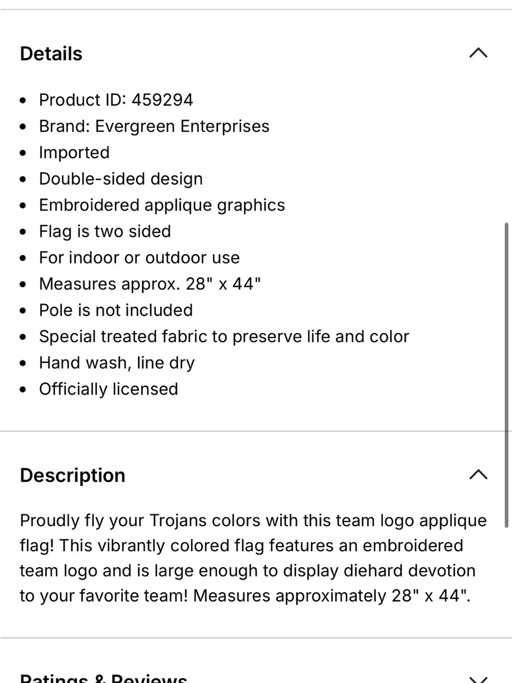 USC Trojans Banner Flag - Cardinal & Gold